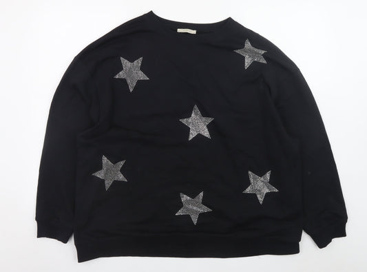 Womens UK Size 8 Zara Black Pullover Sweatshirt
