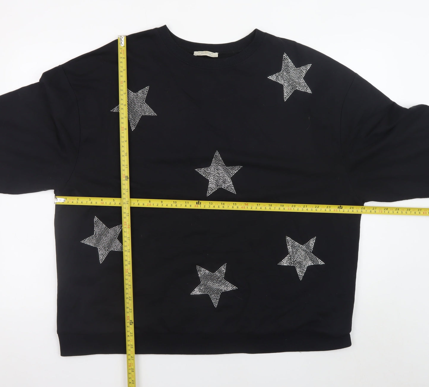 Womens UK Size 8 Zara Black Pullover Sweatshirt