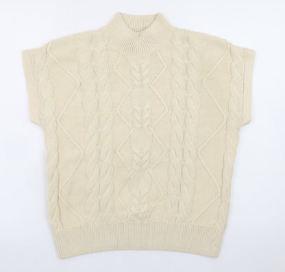 Womens UK Size M NEXT Beige Pullover Jumper