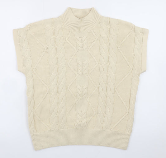 Womens UK Size M NEXT Beige Pullover Jumper