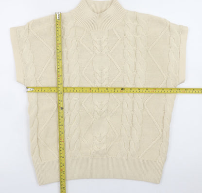 Womens UK Size M NEXT Beige Pullover Jumper