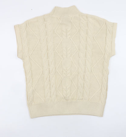 Womens UK Size M NEXT Beige Pullover Jumper