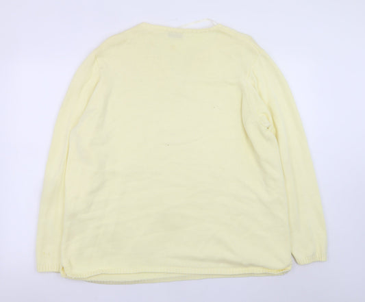 Womens UK Size XL Bonmarché Yellow Pullover Jumper