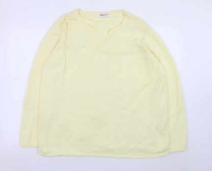 Womens UK Size XL Bonmarché Yellow Pullover Jumper