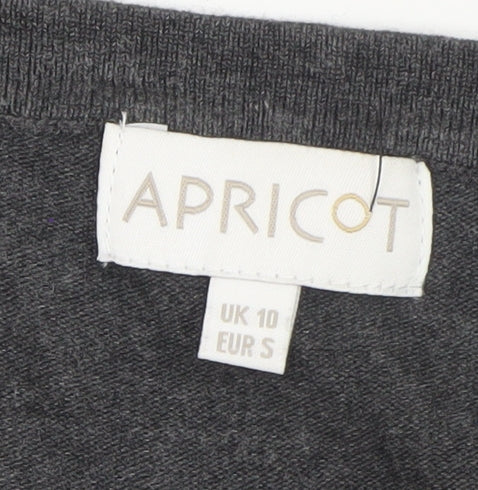 Womens UK Size 10 Apricot Grey Tunic Jumper