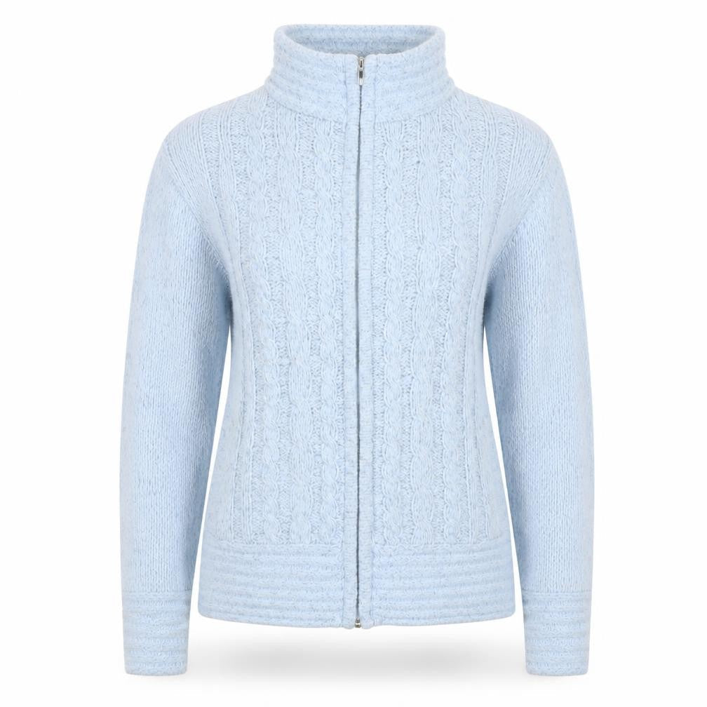 Womens UK Size S Elizabeth Scott Blue Full Zip Jumper
