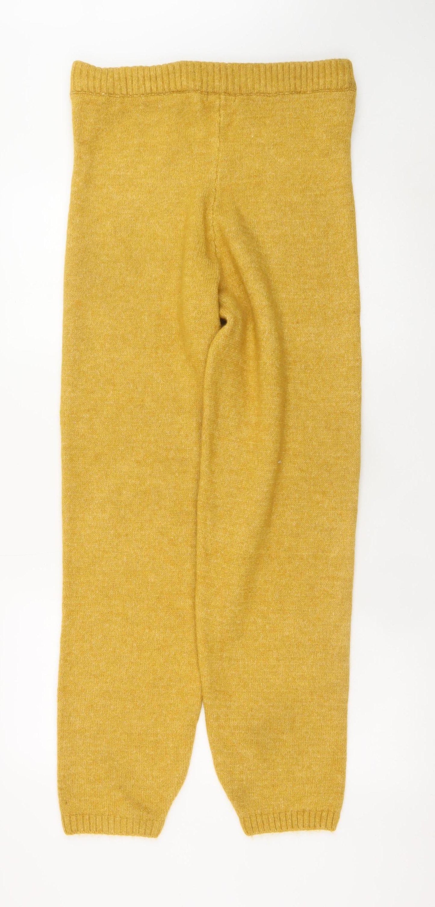 Womens UK Size L Boohoo Relaxed Fit Jogger Yellow Trousers