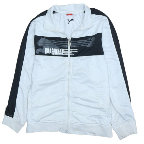 Boys UK Size L PUMA White Track Jacket