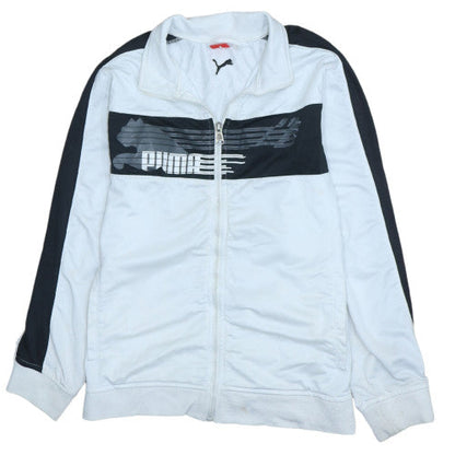 Boys UK Size L PUMA White Track Jacket