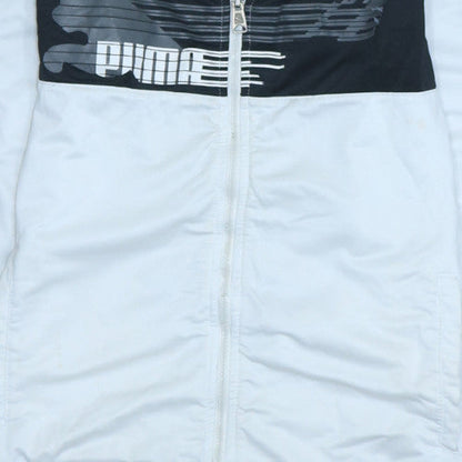 Boys UK Size L PUMA White Track Jacket