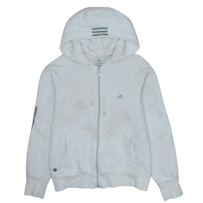 Womens UK Size 16 adidas White Full Zip Hoodie
