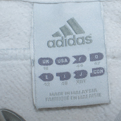 Womens UK Size 16 adidas White Full Zip Hoodie