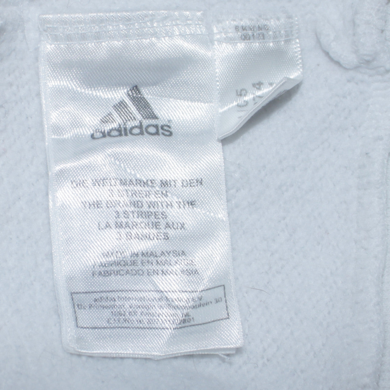 Womens UK Size 16 adidas White Full Zip Hoodie