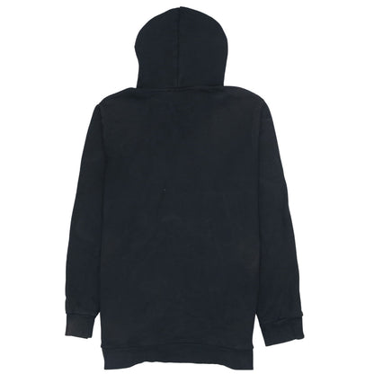 Adidas Boys Black Hoodie L Pullover Graphic Print Trefoil Logo Sweatshirt