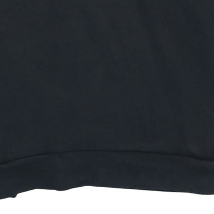 Adidas Boys Black Hoodie L Pullover Graphic Print Trefoil Logo Sweatshirt