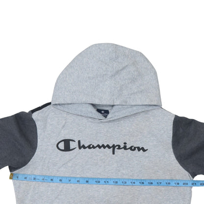 Champion Boys Grey Pullover Hoodie XL 13-14 Years Logo Fleece Sweatshirt