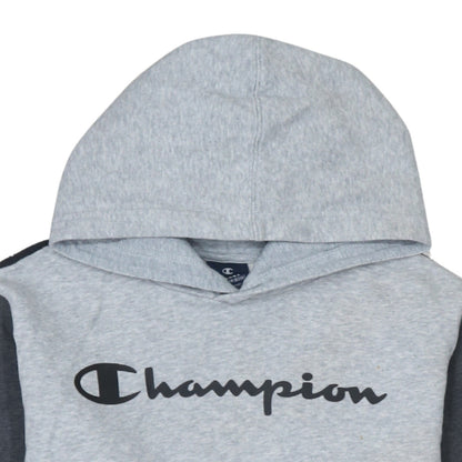 Champion Boys Grey Pullover Hoodie XL 13-14 Years Logo Fleece Sweatshirt