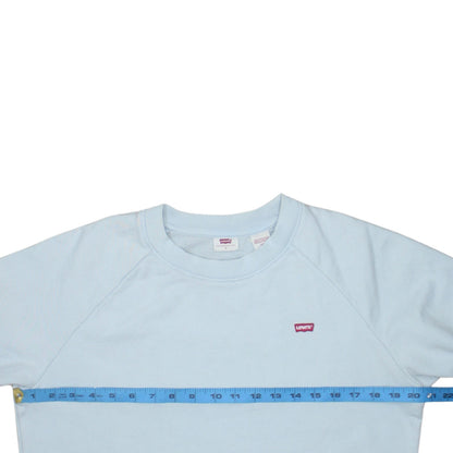 Levi's Men's Blue Cotton Crew Neck Pullover Jumper Size S