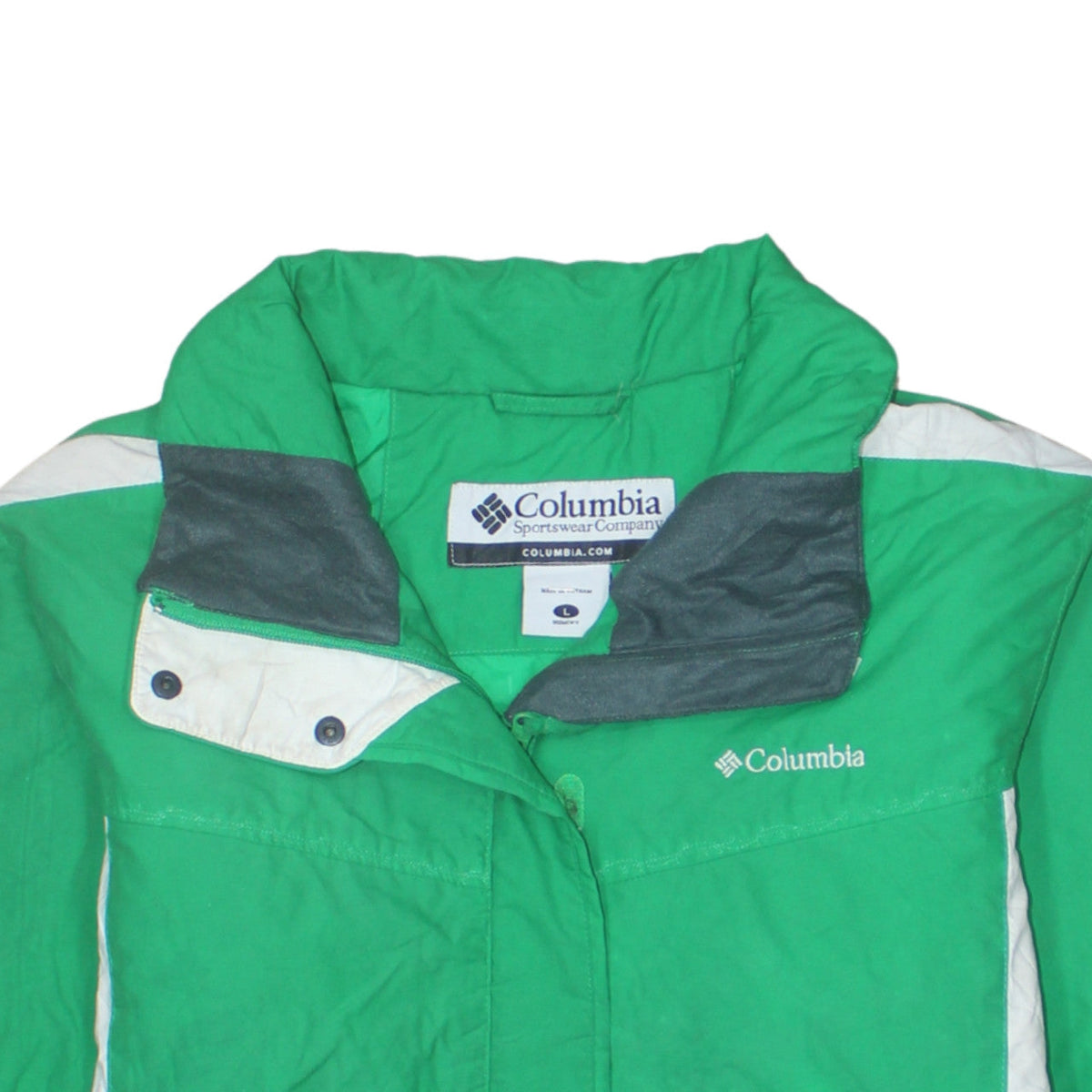 Womens UK Size L Columbia Green Skiing Hiking Walking Running & Jogging Jacket