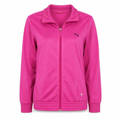 Puma Women's Pink Track Jacket Size 12 Full Zip Lightweight Sportswear