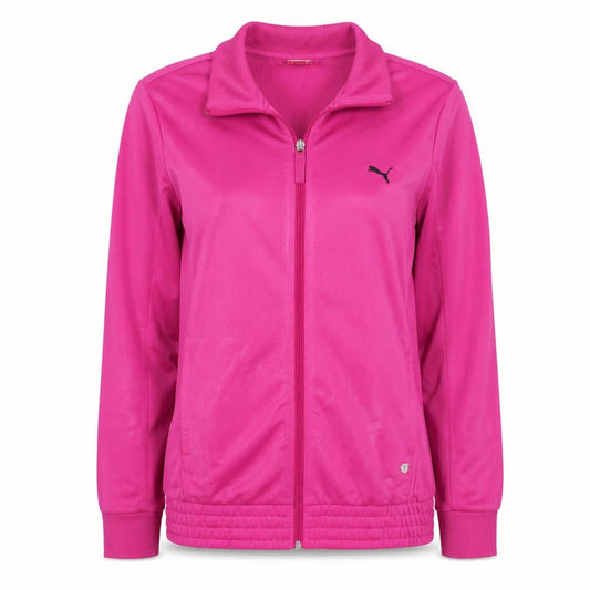 Puma Women's Pink Track Jacket Size 12 Full Zip Lightweight Sportswear