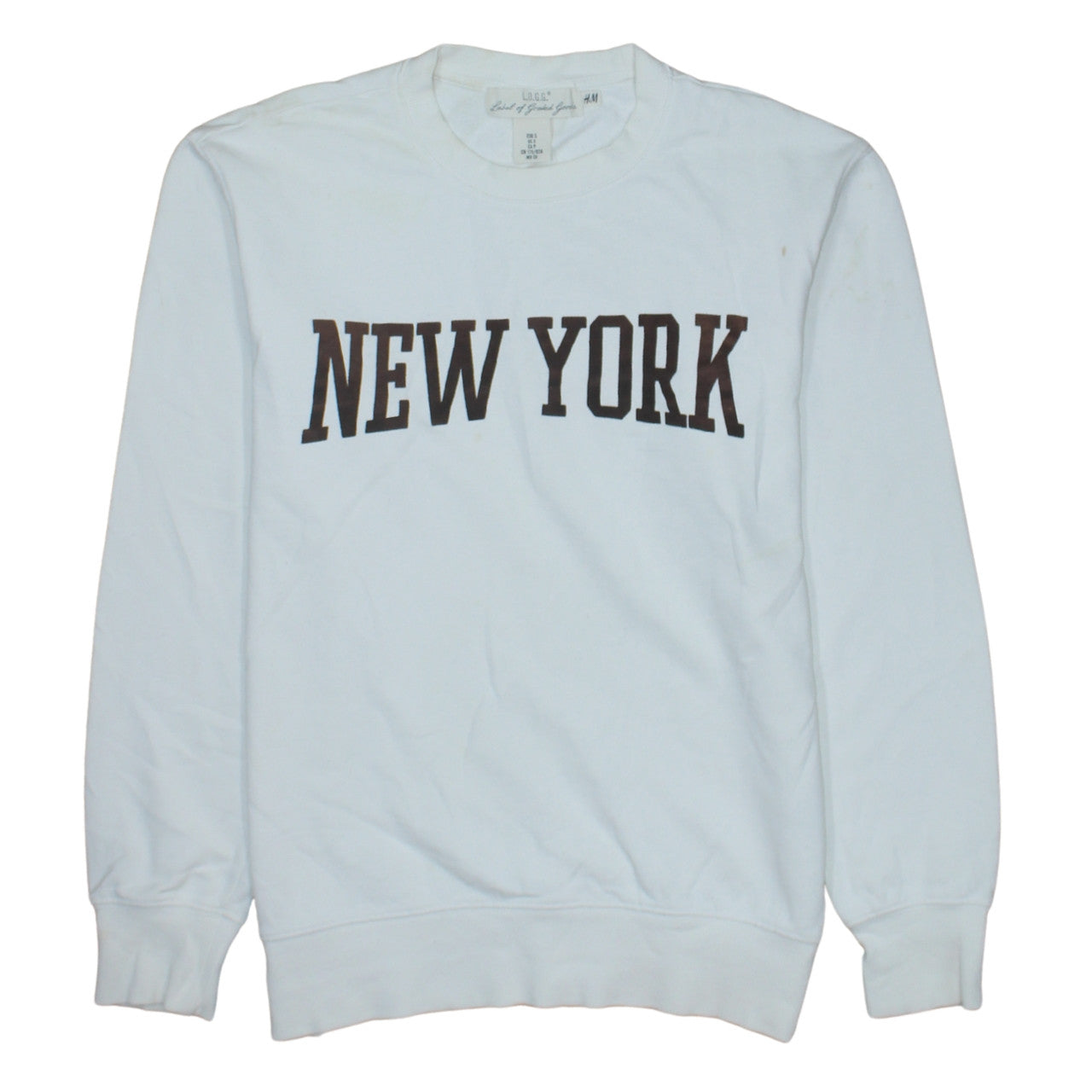 Womens UK Size S H&M White Pullover Sweatshirt