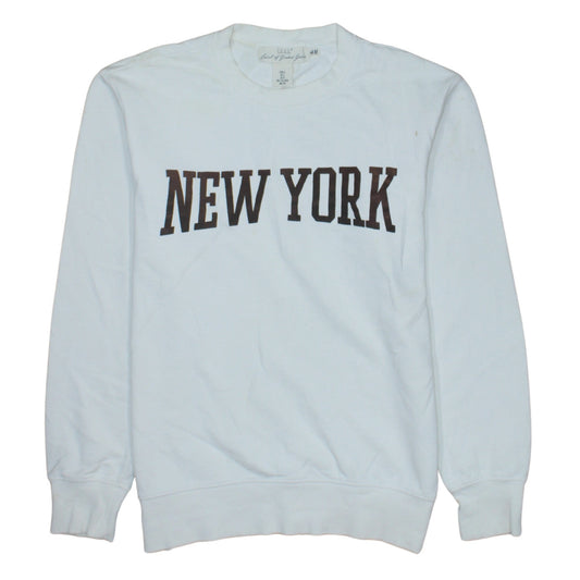 Womens UK Size S H&M White Pullover Sweatshirt