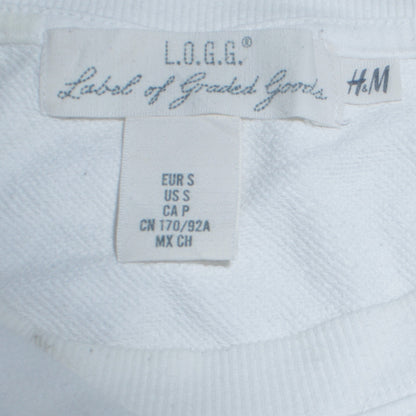Womens UK Size S H&M White Pullover Sweatshirt