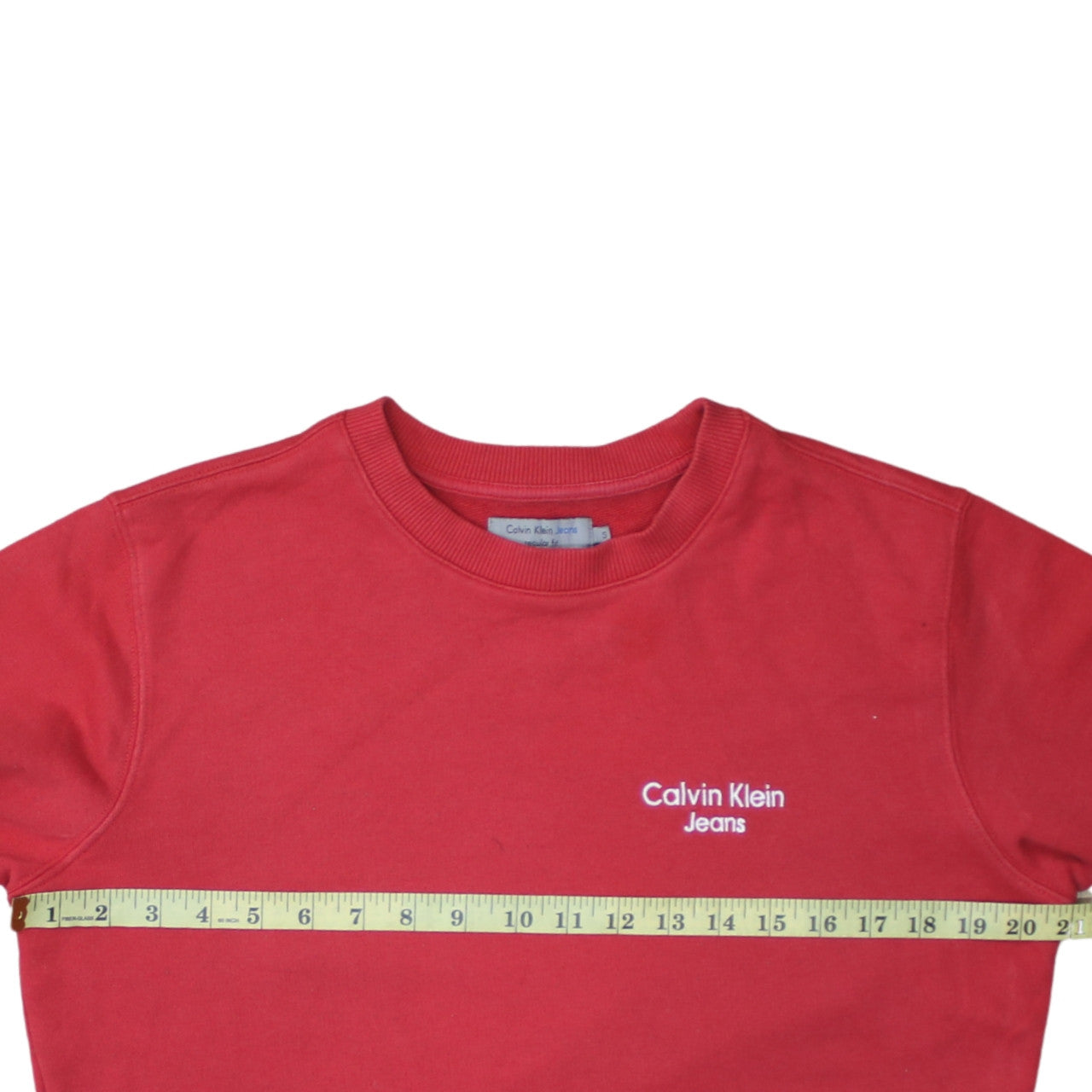 Mens UK Size S Calvin Klein Red Pullover Sweatshirt