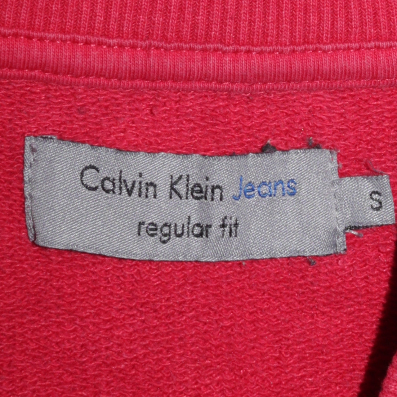 Mens UK Size S Calvin Klein Red Pullover Sweatshirt