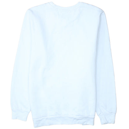 Adidas Boys White Crew Neck Pullover Sweatshirt 13-14 Years Logo Fleece