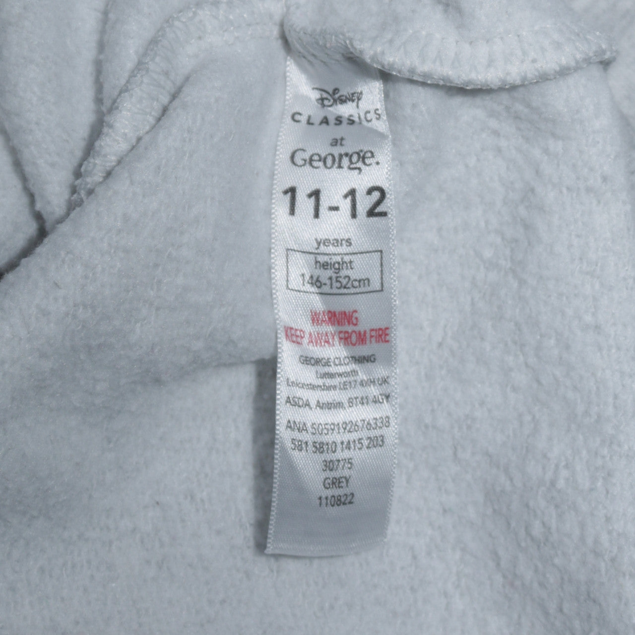 Girls UK Size 11-12 Years George Grey Pullover Hoodie