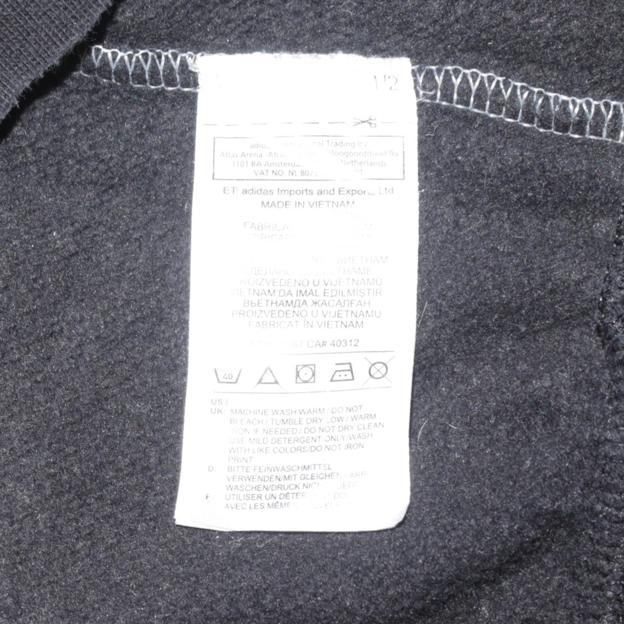 Mens UK Size S adidas Grey Pullover Hoodie