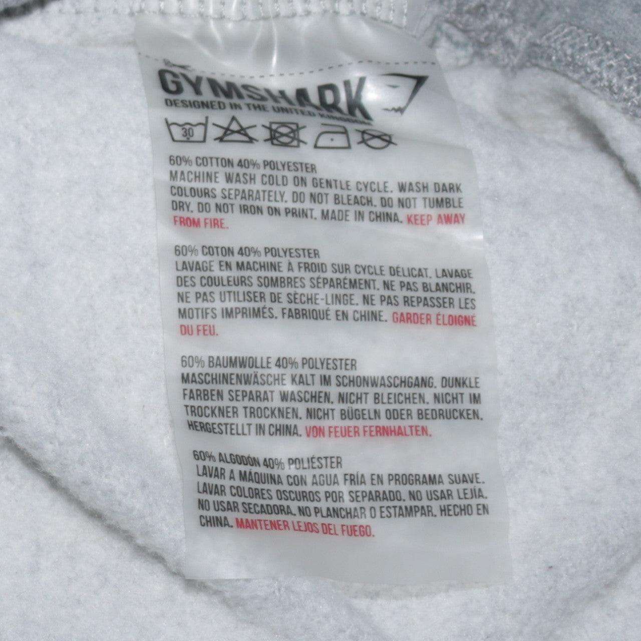 Womens UK Size XS Gymshark Grey Pullover Hoodie