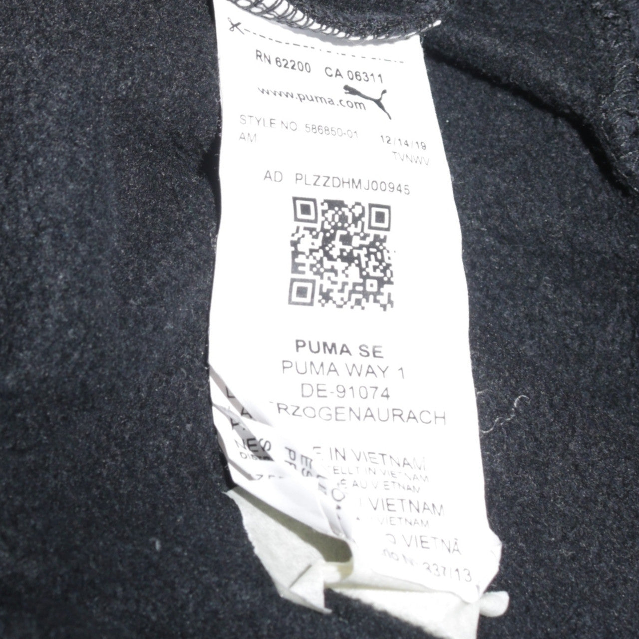 Womens UK Size L PUMA Black Pullover Hoodie