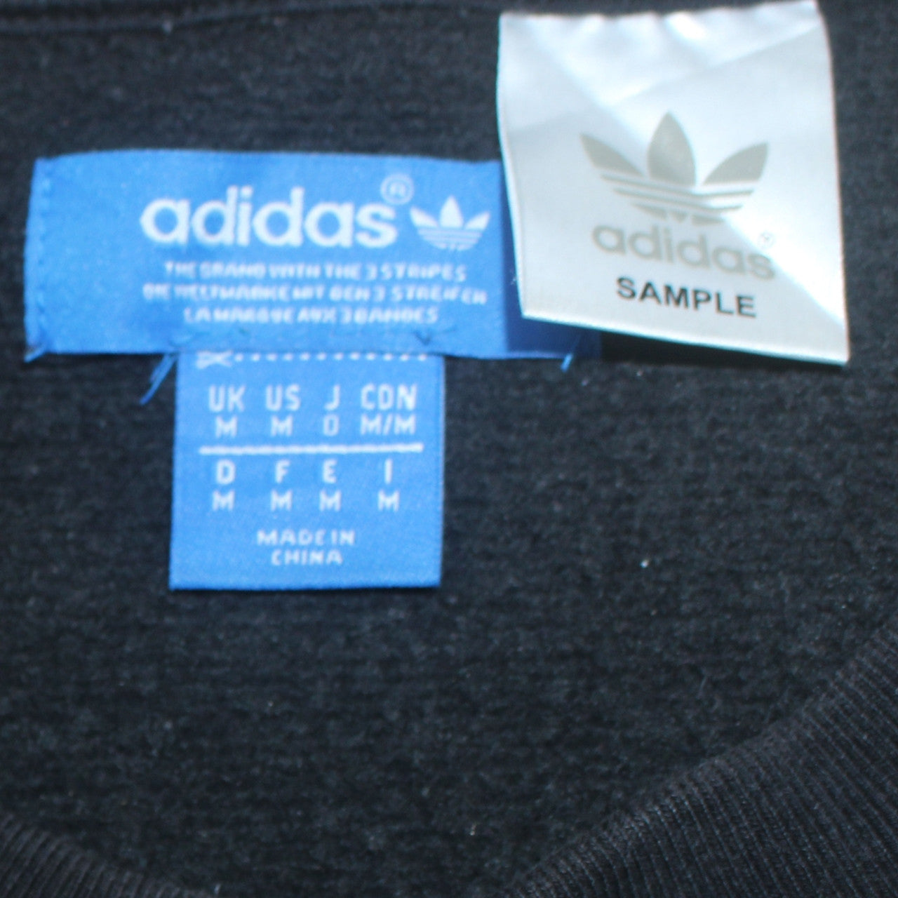 Mens UK Size M adidas Black Pullover Sweatshirt