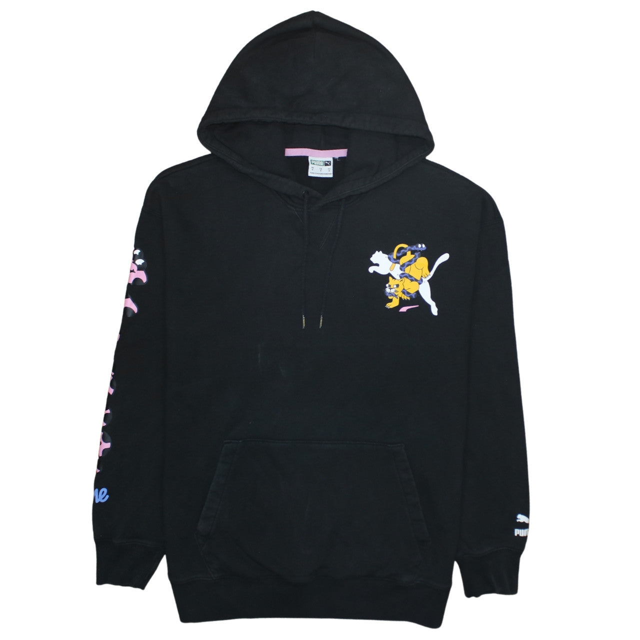 Womens UK Size M PUMA Black Pullover Hoodie