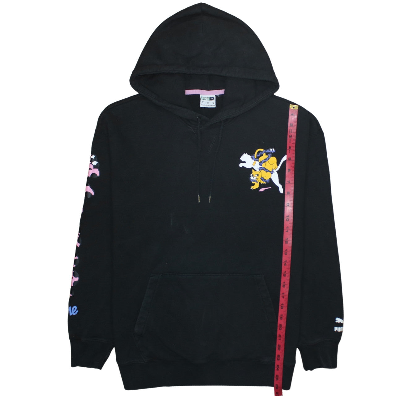 Womens UK Size M PUMA Black Pullover Hoodie
