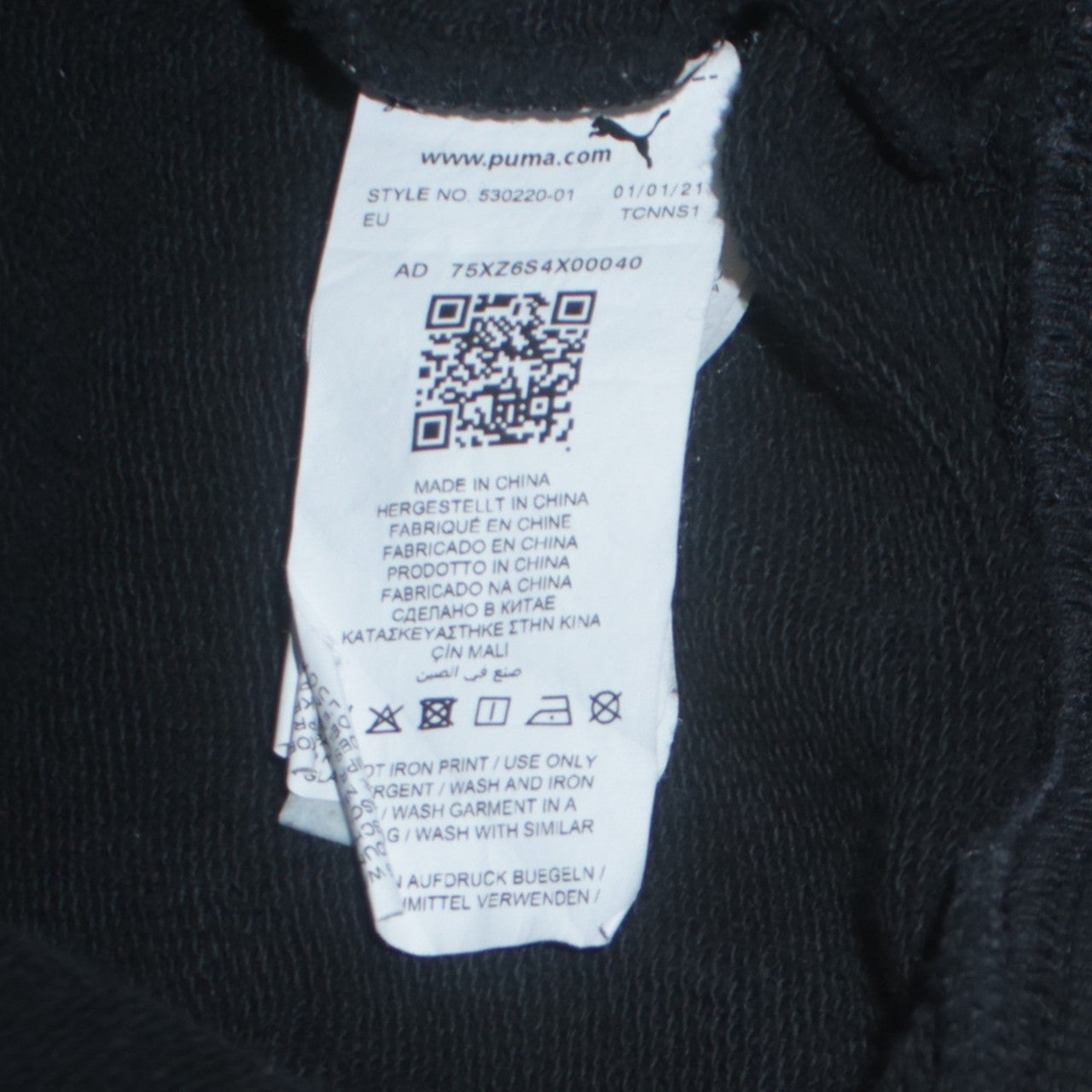 Womens UK Size M PUMA Black Pullover Hoodie