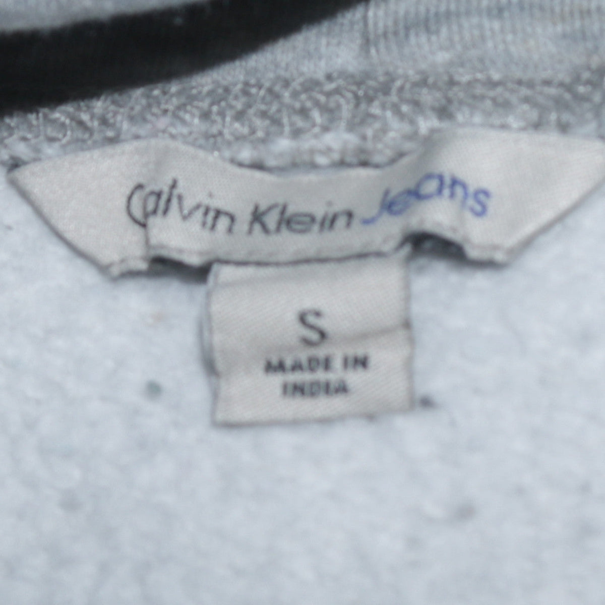 Mens UK Size S Calvin Klein Jeans Grey Pullover Sweatshirt
