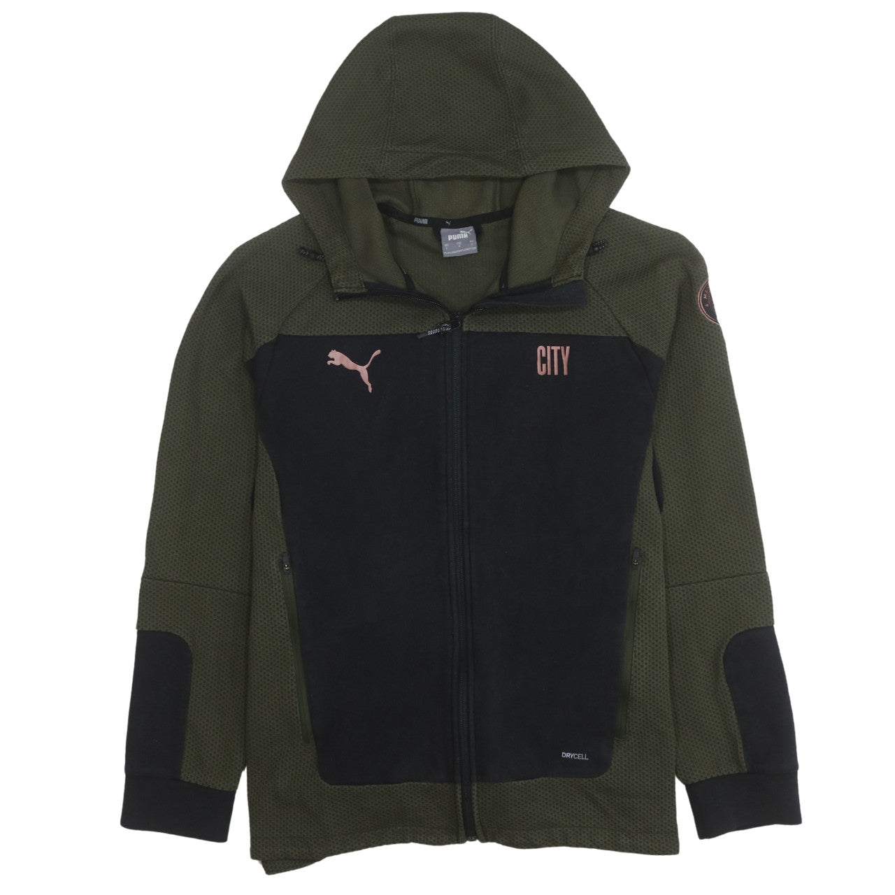 Mens UK Size L PUMA Green Full Zip Hoodie