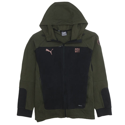 Mens UK Size L PUMA Green Full Zip Hoodie