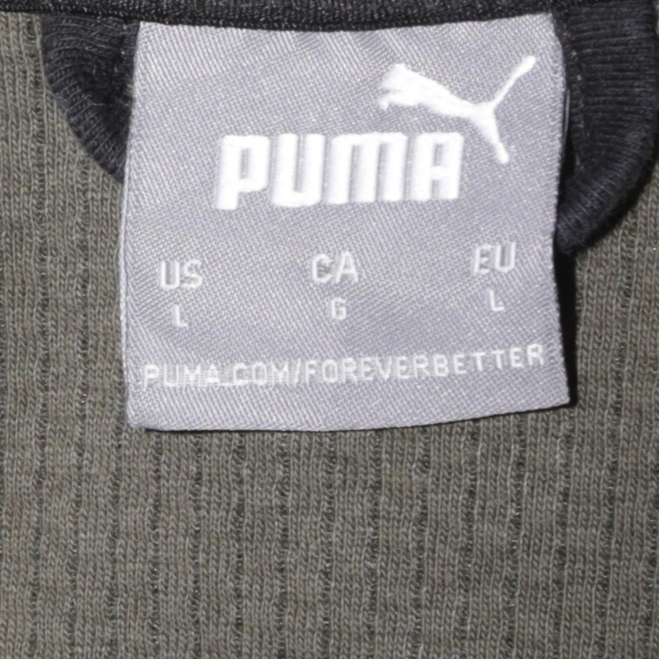 Mens UK Size L PUMA Green Full Zip Hoodie