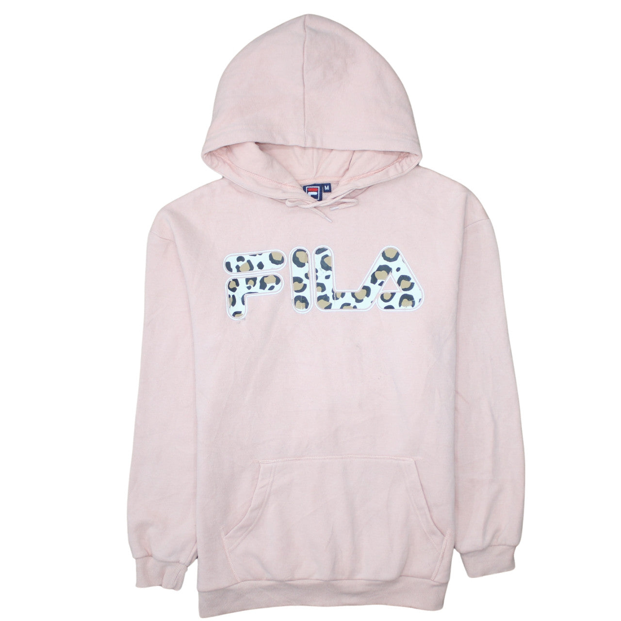 Womens UK Size M FILA Pink Pullover Hoodie