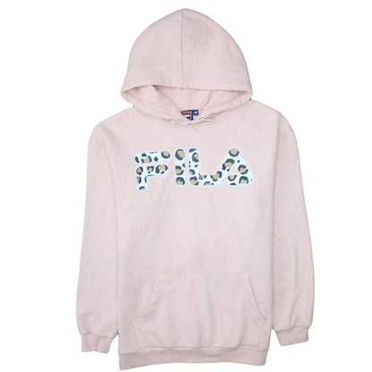 Womens UK Size M FILA Pink Pullover Hoodie