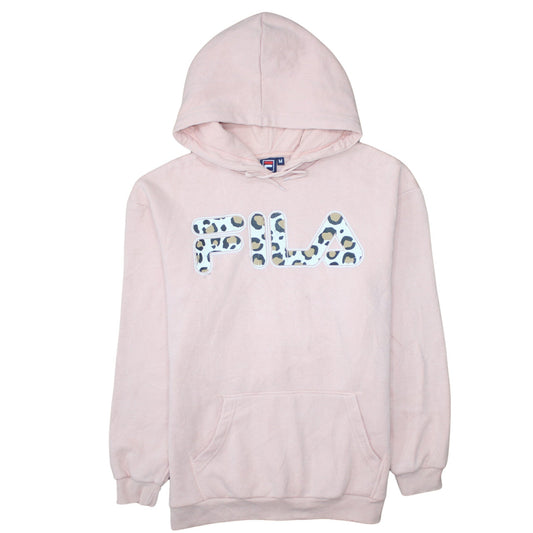 Womens UK Size M FILA Pink Pullover Hoodie