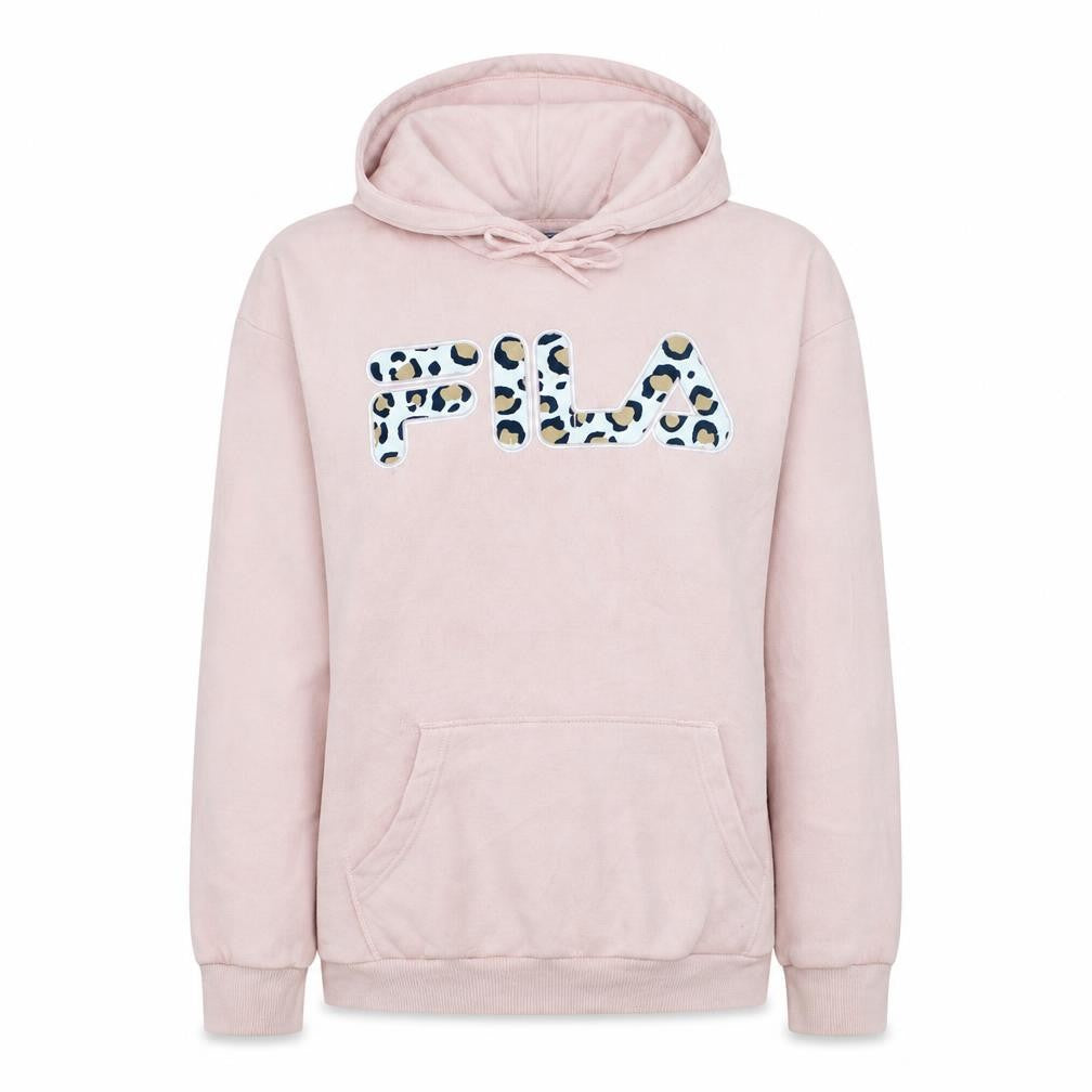 Womens UK Size M FILA Pink Pullover Hoodie