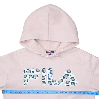 Womens UK Size M FILA Pink Pullover Hoodie