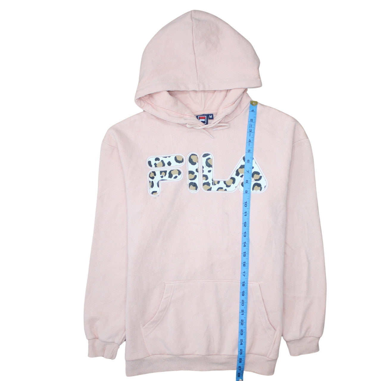 Womens UK Size M FILA Pink Pullover Hoodie