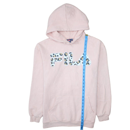 Womens UK Size M FILA Pink Pullover Hoodie